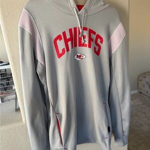 Nike Gray and Red Men's Hoodie